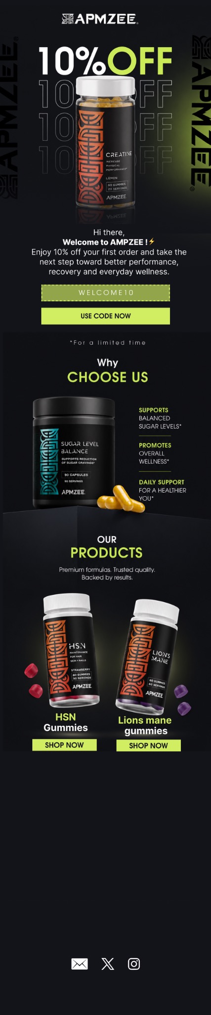 Ampzee email design by Gazi Digital