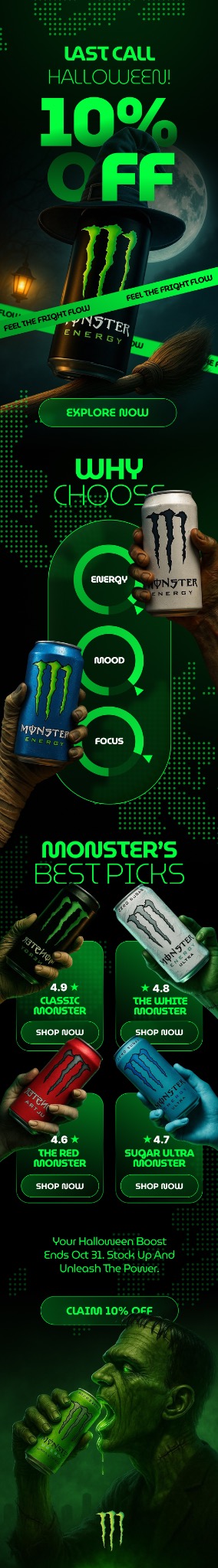 Monster email design by Gazi Digital
