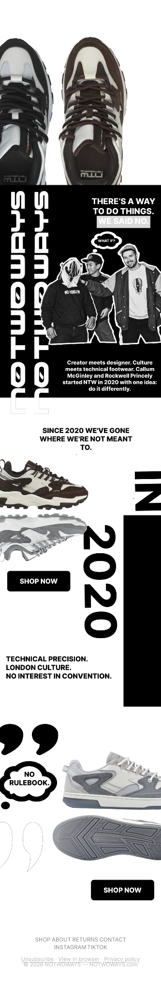Notwoways email design by Gazi Digital